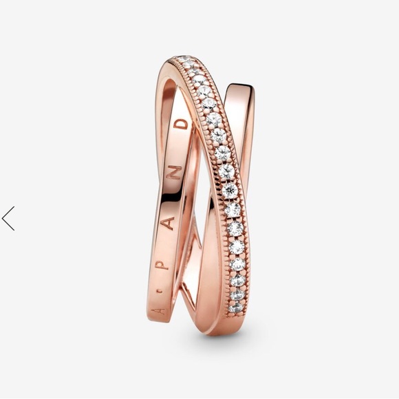 NWT Crossover Pavé Triple Band Ring - Picture 5 of 6